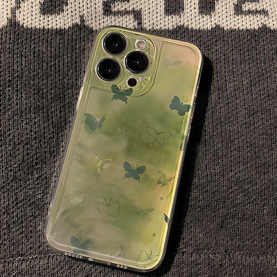 小清新文艺晕染蝴蝶手机壳