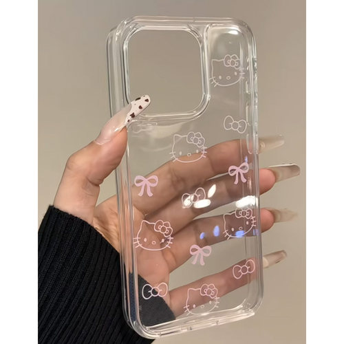 简约可爱小kt猫手机壳透明防摔