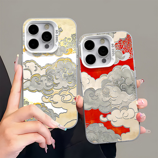 蛇年祥云适用苹果16promax手机壳iPhone15新款 p70荣耀x50彩银Reno12保护套vivos19小米14oppo硬 13华为mate60