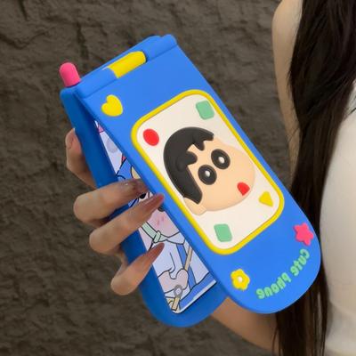 小新翻盖镜子大哥大适用苹果16promax手机壳iphone14pro新款13创意12可爱11保护套15promax全包防摔硅胶软壳