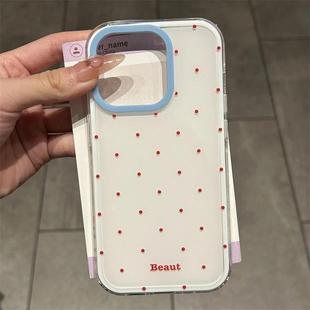 高顏值波點適用iPhone16pro手機殼13蘋果15promax韓系12 p70防摔vivo小米14紅米k70榮耀oppo 11華為mate60新款