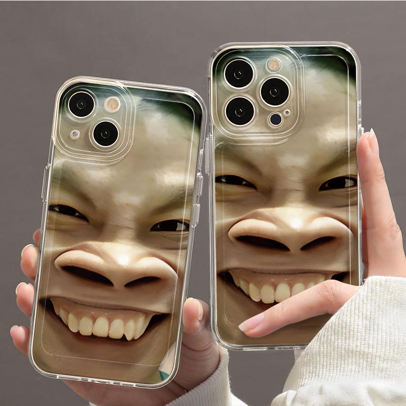 抽象大鼻孔适用苹果16promax手机壳iphone15新款mate60透明14红米note13防摔k70小米华为p70软壳vivoppo荣耀