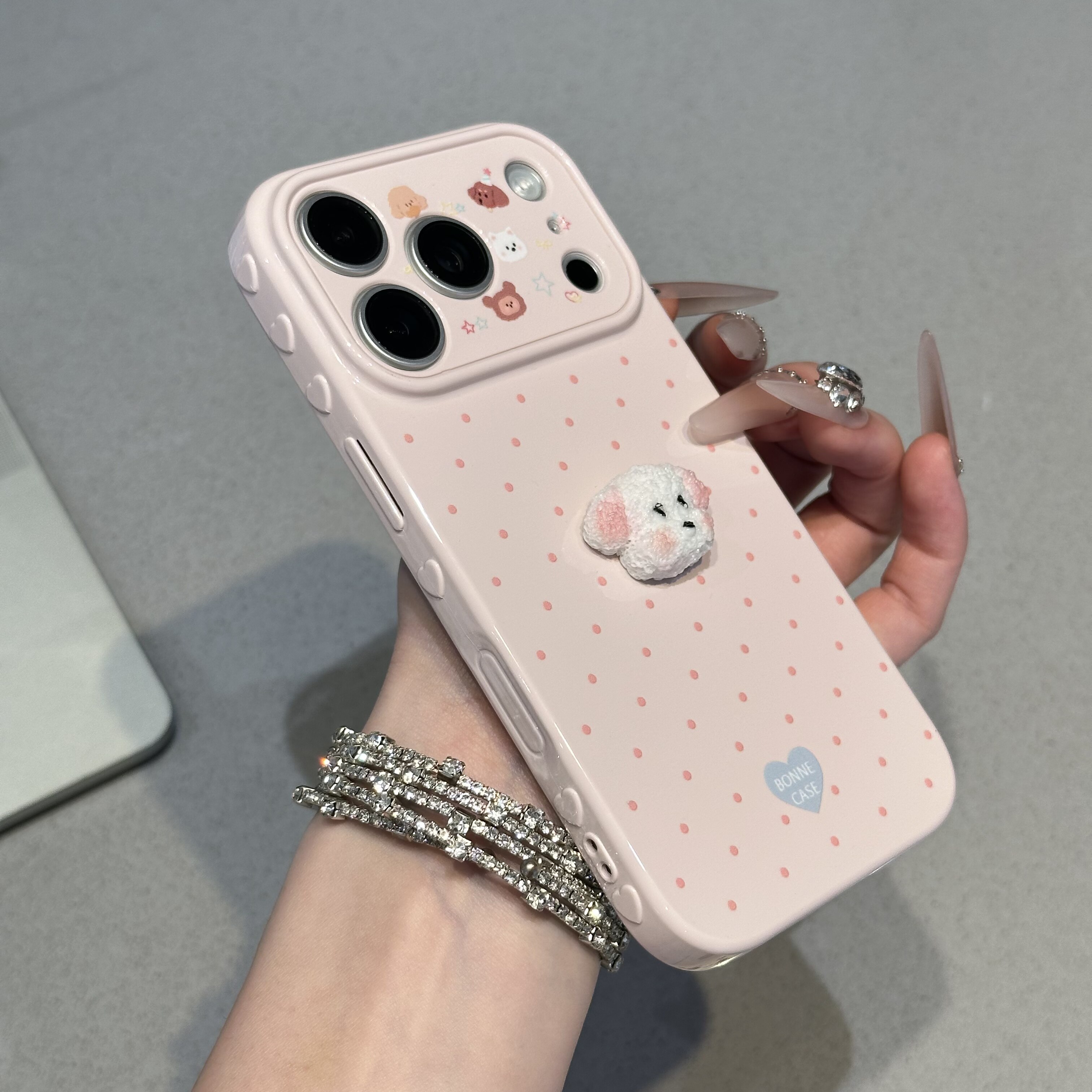 立体西高地适用苹果17ProMax手机壳iPhone15pro新款13卡通12网红可爱14保护套16promax侧边爱心15plus少女心