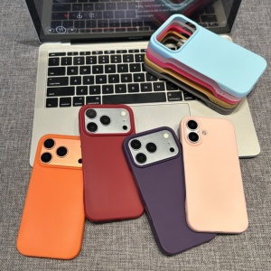 适用苹果17手机壳iPhone16promax半包纯色硅胶15pro小众高级感14plus新款13promax好看12散热防摔11简约男女