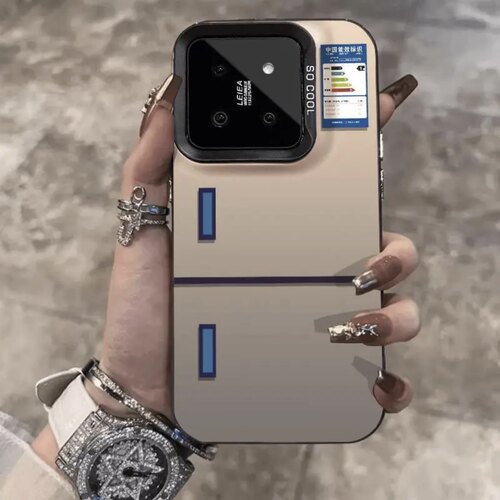 创意冰箱适用苹果16promax手机壳iPhone15新款13华为mate60/p70荣耀x50彩银Reno12保护套vivos19小米14oppo硬