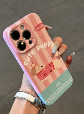 粉红腊肠狗适用iPhone16promax手机壳苹果13菲林14华为mate70卡通vivo小米15可爱oppo红米k80硬12荣耀11新款