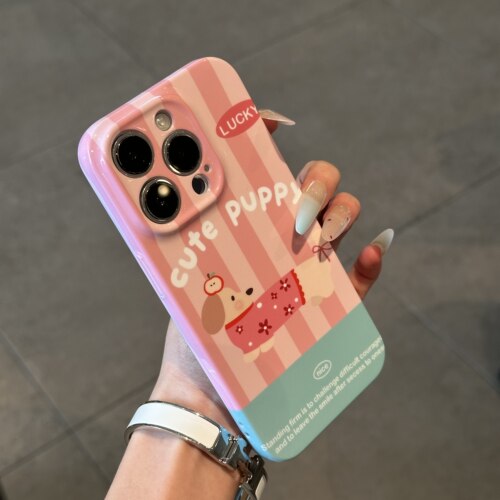 粉红腊肠狗适用iPhone16promax手机壳苹果13菲林14华为mate70卡通vivo小米15可爱oppo红米k80硬12荣耀11新款