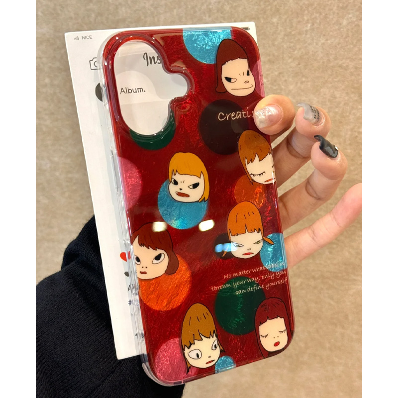 奈良美智插画手机壳卡通晕染防摔