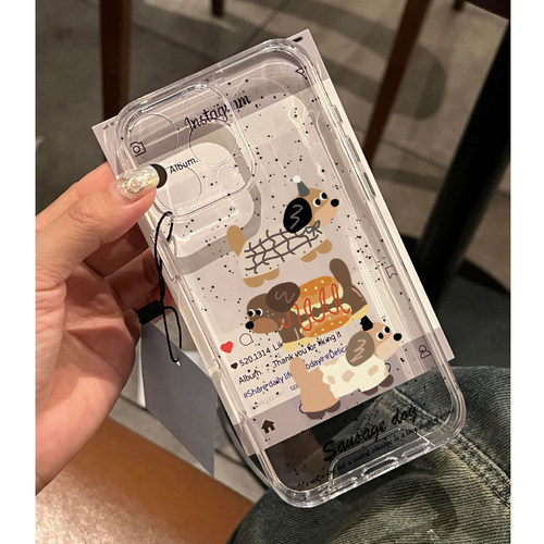 可爱趣味全包超薄透明手机壳防摔