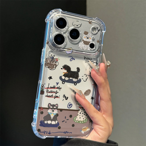 滑板狗狗适用iPhone17promax手机壳15苹果16pro可爱13/12华为p70新款小米17pro荣耀vivo四角防摔壳oppo红米14