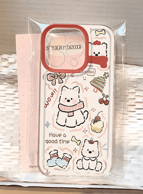 涂鸦西高地适用苹果16手机壳iPhone15promax新款华为mate60红米note13卡通p70小米14软vivoo荣耀oppo防摔k70