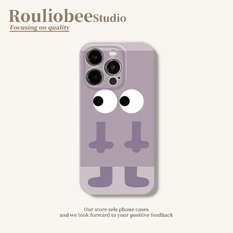 紫色小人适用苹果16promax手机壳iPhone15pro卡通12华为mate70新款p60vivo小米14红米note13荣耀oppok70菲林