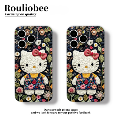 小众花朵KT猫适用iphone16promax手机壳苹果17菲林15华为mate70pro卡通vivo小米全包oppo红米k80硬壳新款p70