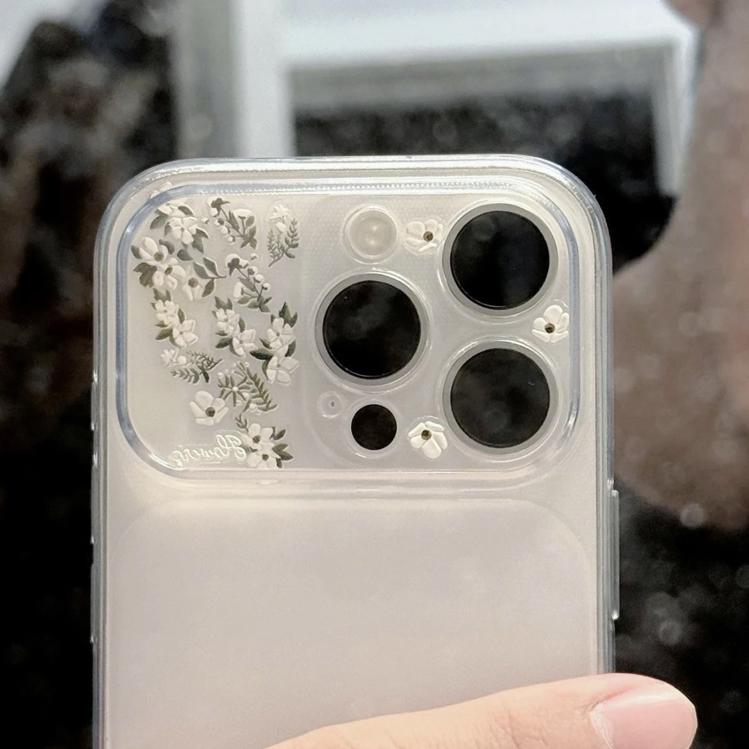 茉莉碎花适用苹果16promax手机壳iphone15新款13透明百变壳视窗14保护套小米17pro防摔华为p70荣耀oppofindx9