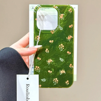 日韩ins碎花手机壳小众漩涡晕染