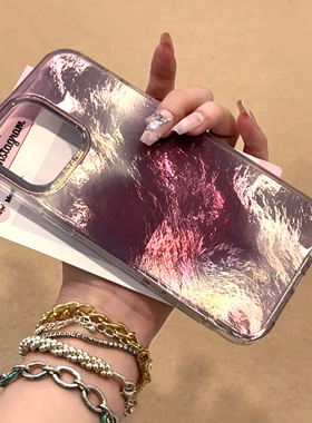 紫渐变晕染适用苹果15promax手机壳iphone16/12小众mate60红米note13防摔小米14华为pura70荣耀vivoppo高级感