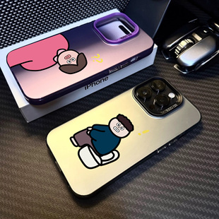 抽象情侣适用苹果16promax手机壳iPhone15新款 p70荣耀x50彩银Reno12保护套vivos19小米14oppo硬 13华为mate60