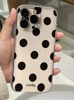 创意波点适用苹果16promax手机壳iPhone15pro新款12华为mate70时尚p70小米14红米note13软壳vivooppo荣耀11女