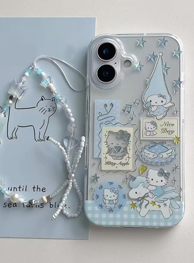 尖帽KT猫咪适用iPhone16promax手机壳14苹果13透明17华为mate70卡通vivox200小米15防摔oppo软壳红米k80荣耀