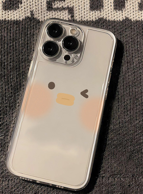 鸭鸭表情适用苹果15手机壳12/11卡通vivox100透明红米note13防摔小米14保护套华为pura70荣耀100软壳OPPO硅胶