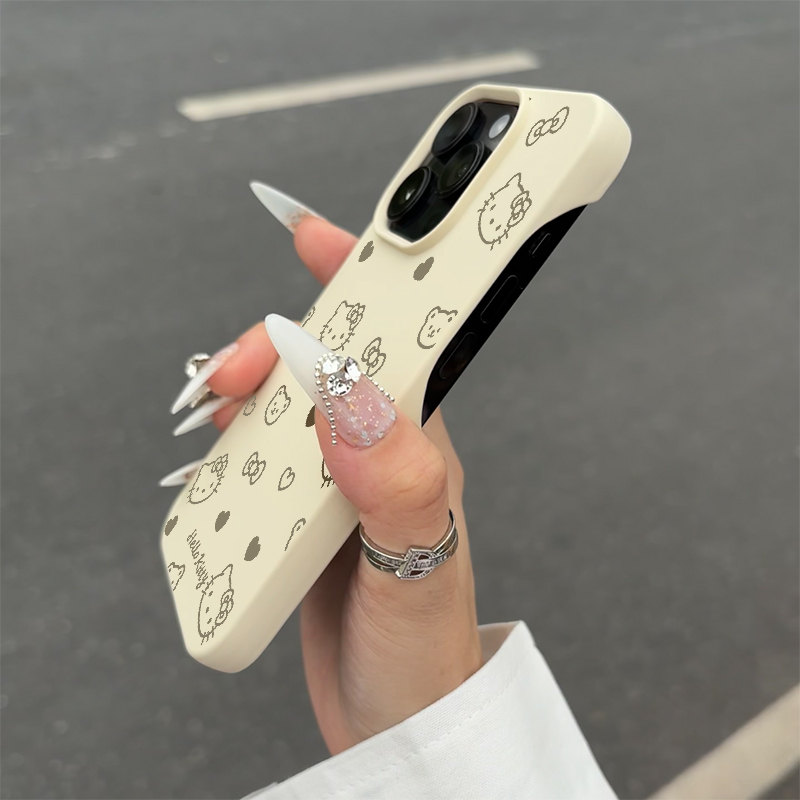 苹果简约可爱超薄半包手机壳防摔