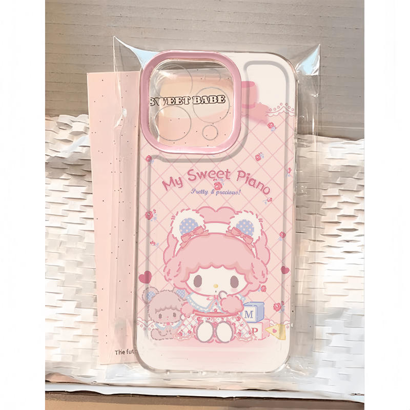 粉羊美乐蒂适用苹果16手机壳iPhone15promax新款华为mate60红米note13卡通p70小米14软壳vivoo荣耀oppo女k70