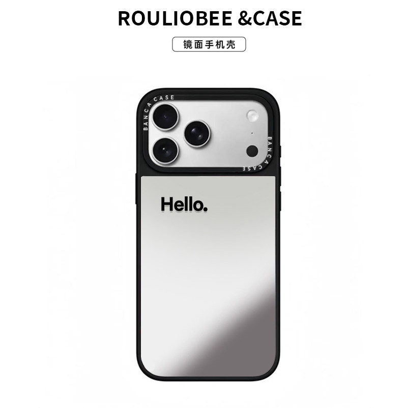 英文hello字母适用苹果16promax手机壳iphone14pro新款13时尚网红12潮17pro卡通15promax全包防摔16潮牌镜面