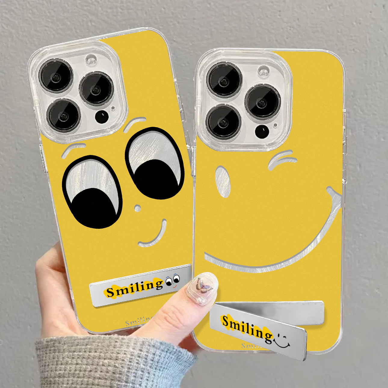 黄色表情适用苹果15promax手机壳iphone13新款荣耀90可爱oppo趣味华为mate60pro保护套vivo小米14红米note13