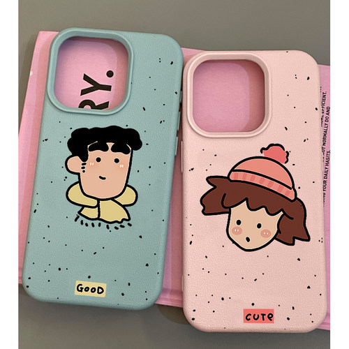 可爱波点插画卡通荔枝纹手机壳