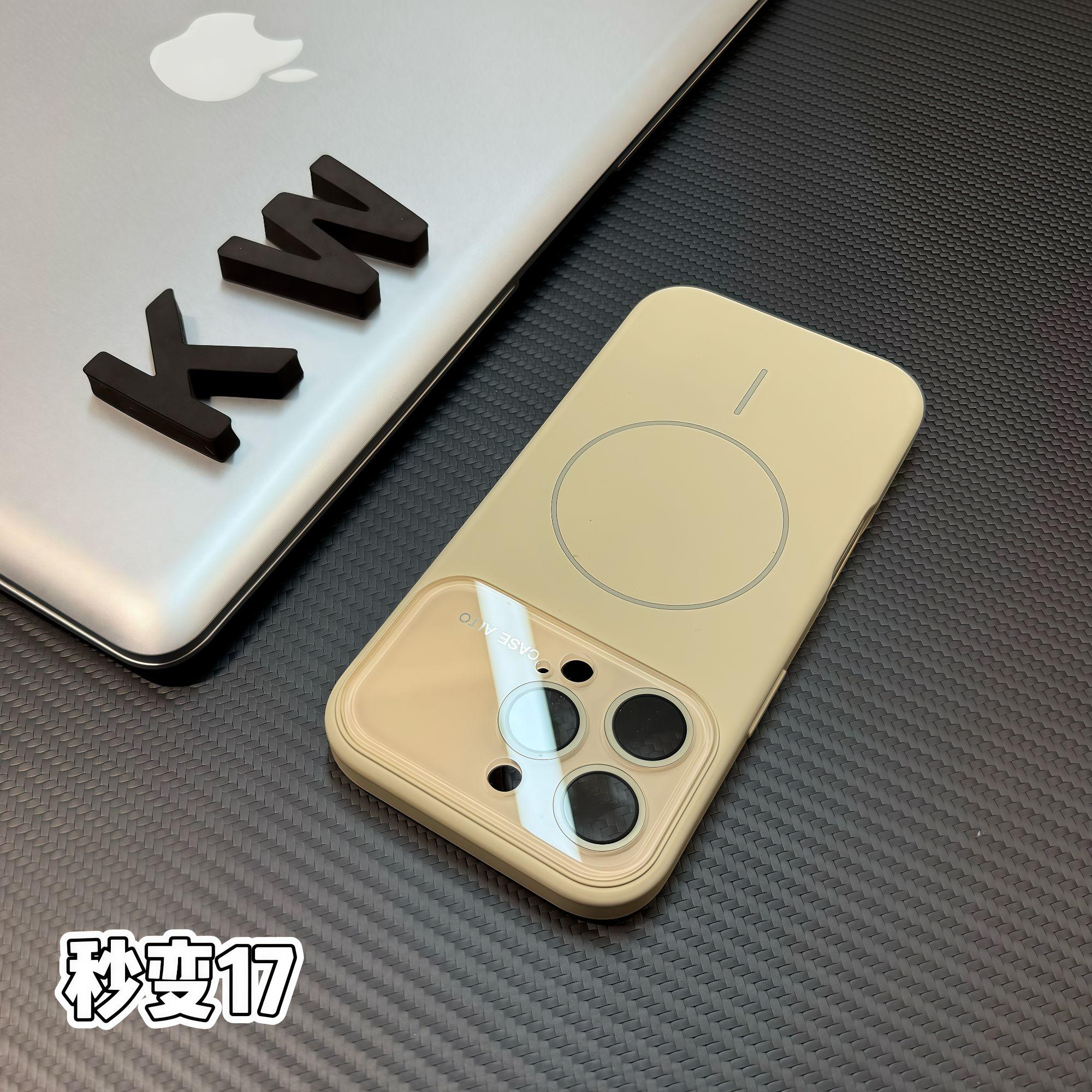 秒变17大视窗适用苹果17promax手机壳iPhone16promax男女15PRO自带镜头膜13pm简约14潮流12纯色液态保护软套