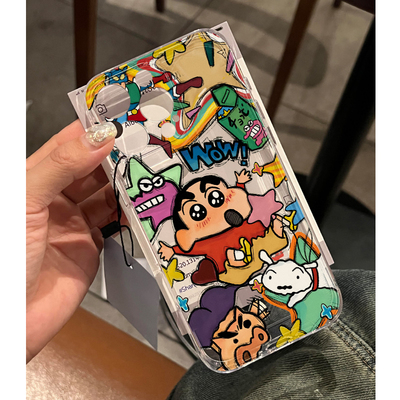 可爱卡通全包超薄插画手机壳防摔