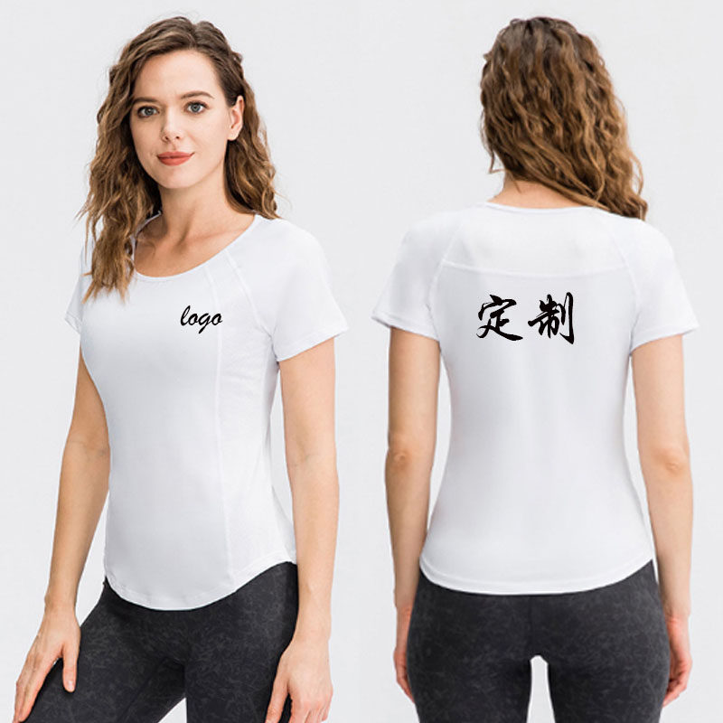 女士健身衣运动紧身短袖瑜伽教练健身衣