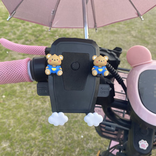 电动车手机架支架电瓶车摩托车自行车可爱卡通导航架雅迪爱玛通用