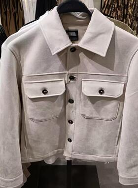 ZA XIONG秋季新品男装夹克 绒面质感翻领长袖衬衫外套3046508 711