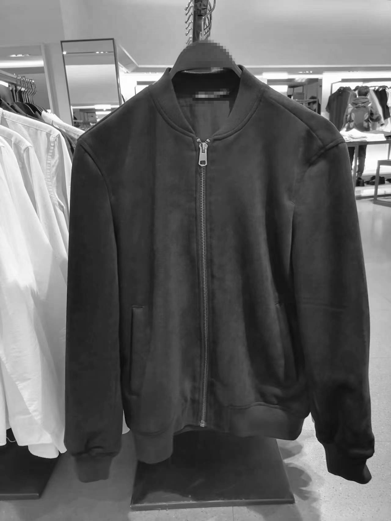 男装绒面质感效果飞行员夹克