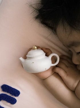 宝宝壶系列 原矿白玉段泥 纯金描绘 金豆豆 50cc