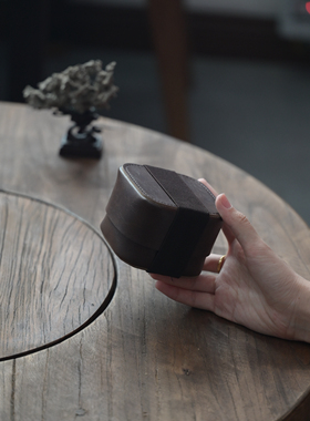 闲庭茶器【外出便携OK小包包】pu皮松紧绑带9.5×9.5×7.5厘米