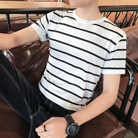 Летняя трендовая футболка с коротким рукавом, в корейском стиле, облегающий крой