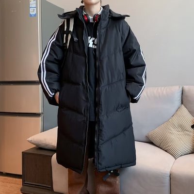 运动棉服男中长款过膝加厚羽绒棉袄冬季棉衣外套体育生冬训大衣