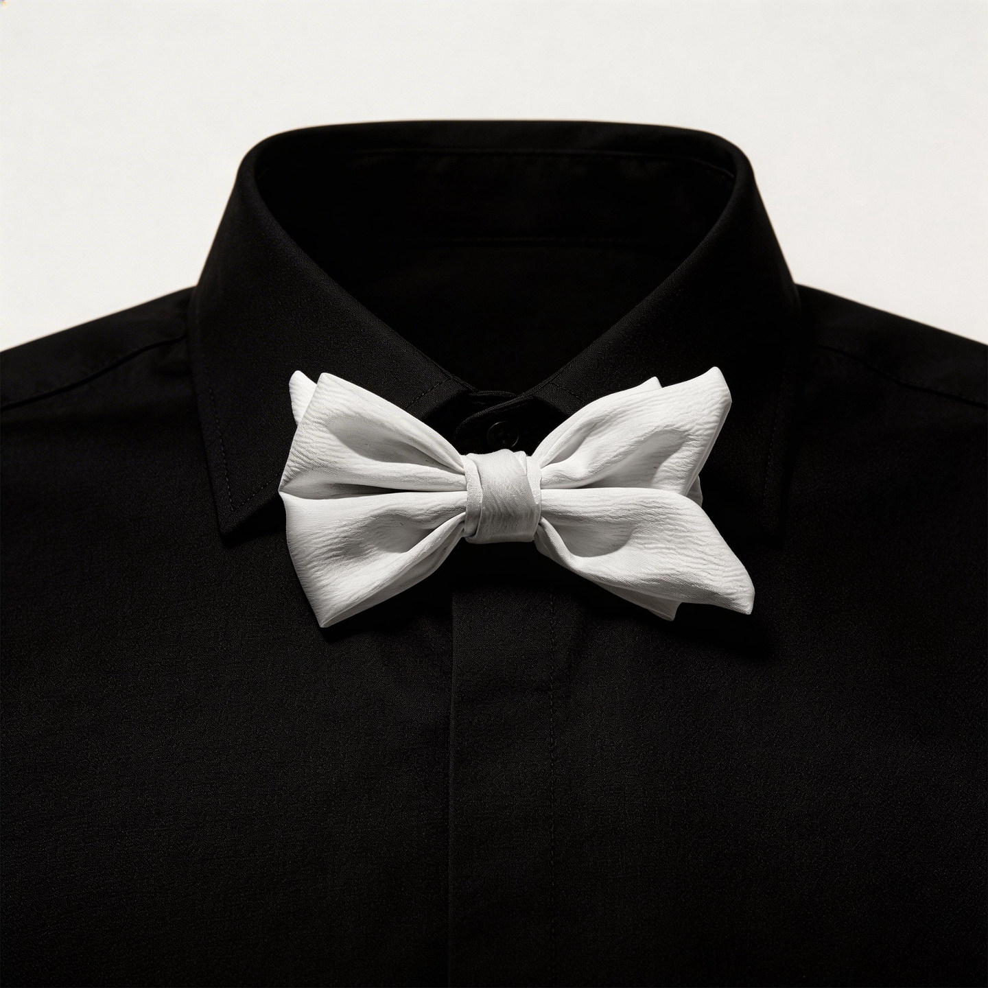 水波纹男士白色鱼尾结领结商务正装新郎结婚伴郎蝴蝶结礼盒装