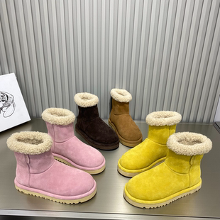 [棉鞋」牛奶软糖～3cm增高雪地靴女加绒保暖2025冬季新款棉鞋女