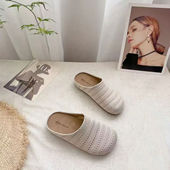 晚晚风厚底波西米亚勃肯鞋 女外穿2025春夏度假一脚蹬包头半拖单鞋