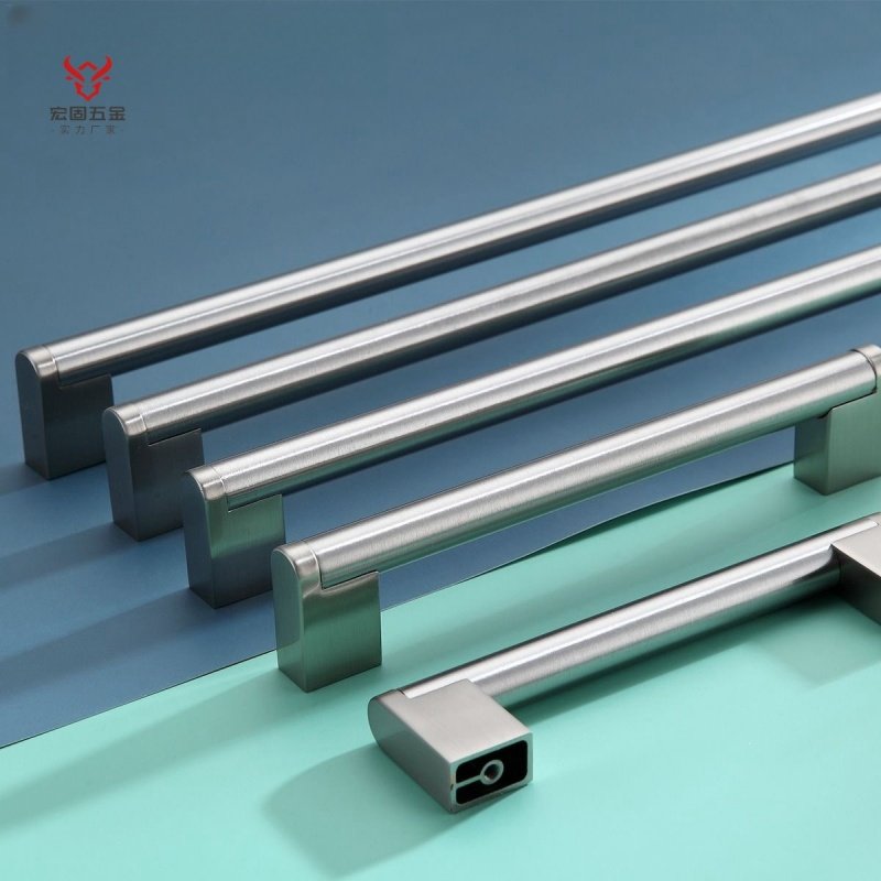 现代简约不锈钢拉丝加长拉手大衣柜门橱柜抽屉北欧五金家具门把手