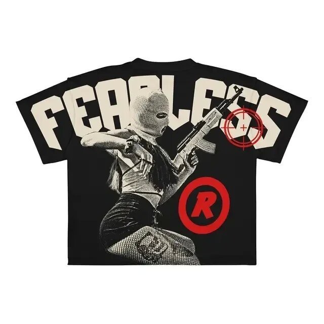 复古短袖T恤y2k男衬衫上衣半袖