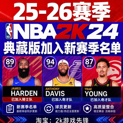NBA2K24超次时代球员面补画质mod名单整合补丁远程安装服务