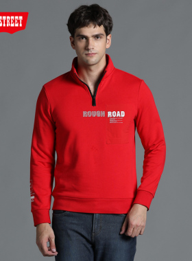 第五街新款美式休闲男装修身卫衣春秋长袖针织衫160907-193A0