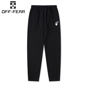 运动长裤 休闲宽松大码 OFF潮流百搭箭头logo印花WHITE春秋冬季 正品