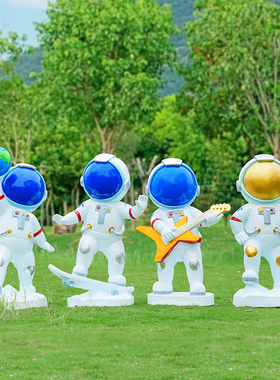 太空人宇航员大摆件户外玻璃钢航天模型雕塑商广场美陈网红装饰品