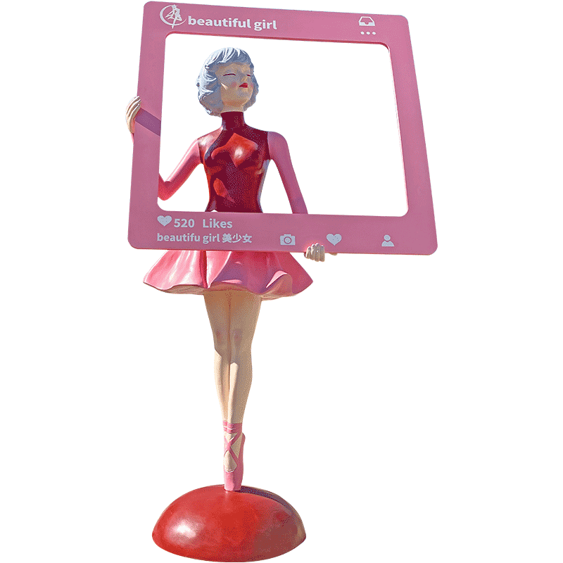 泡泡女孩雕塑玻璃钢人物芭蕾舞蹈室户外商业街美陈网红打卡大摆件