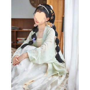 开衫袂语汉服女宋制对穿交质飞机袖百搭衫宽松对襟外套晒宽袖